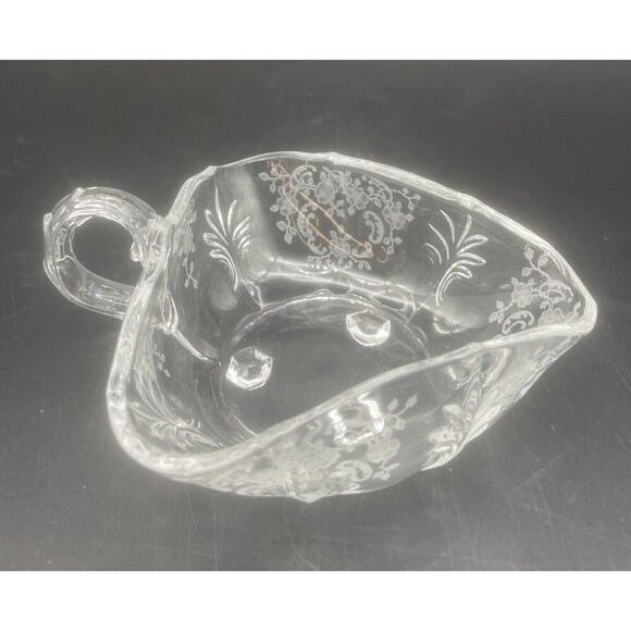 VTG Fostoria Glass Bon Bon Nappy Candy Dish 3 Footed Tricorn Chintz Baroque - Picture 2 of 5